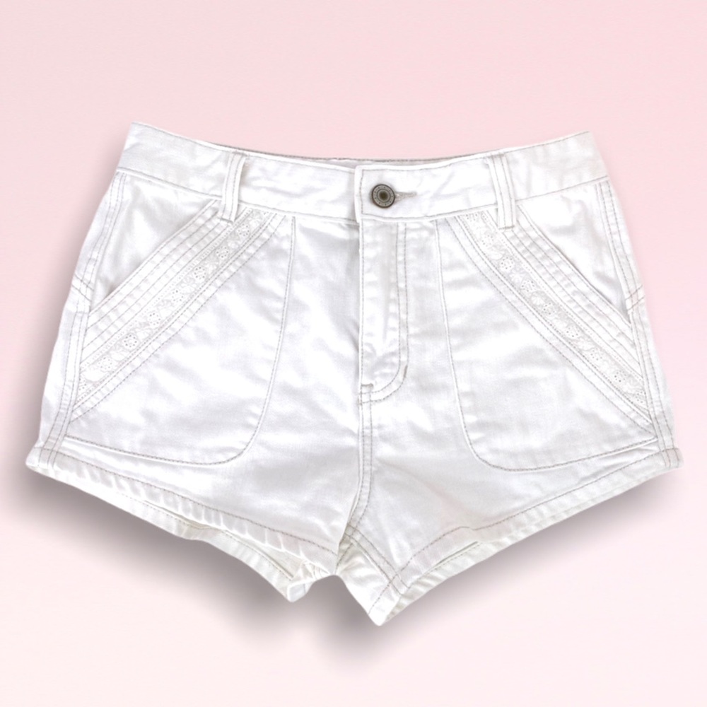 Free People Sweet Surrender High Rise White Shorts